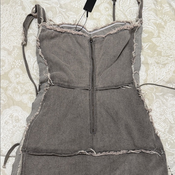 Fashion Nova Strapless Gray Dress - Picture 6 of 6